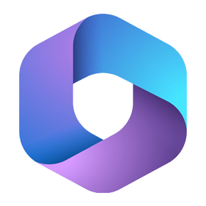 A gradient blue and purple hexagonal loop icon representing Microsoft 365; the design symbolizes connectivity, collaboration, and integration across Microsoft’s productivity tools.