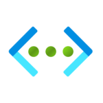 A blue and green icon featuring two angled brackets enclosing three green dots; the design represents Microsoft Azure Load Testing or cloud-based automation and integration tools.