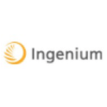 A logo of Ingenium, featuring a stylized circular design in orange with radiating lines on the left, followed by the word Ingenium in gray text.