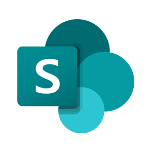 Stylized logo featuring overlapping teal and turquoise circular shapes with a square tile overlay containing a white letter S; layered gradients create a modern, dynamic look on a light gray background representing a collaboration or document-sharing platform icon.