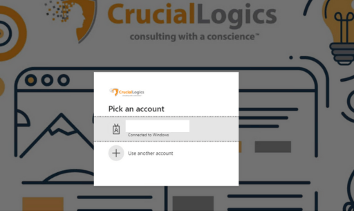 Cruciallogics' Microsoft login page