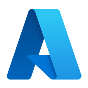 Stylized capital letter A formed from a folded ribbon shape; gradient shades of blue transitioning from dark navy at the base to light cyan at the top; minimalist design on a light gray background representing a modern tech or cloud-based brand logo.